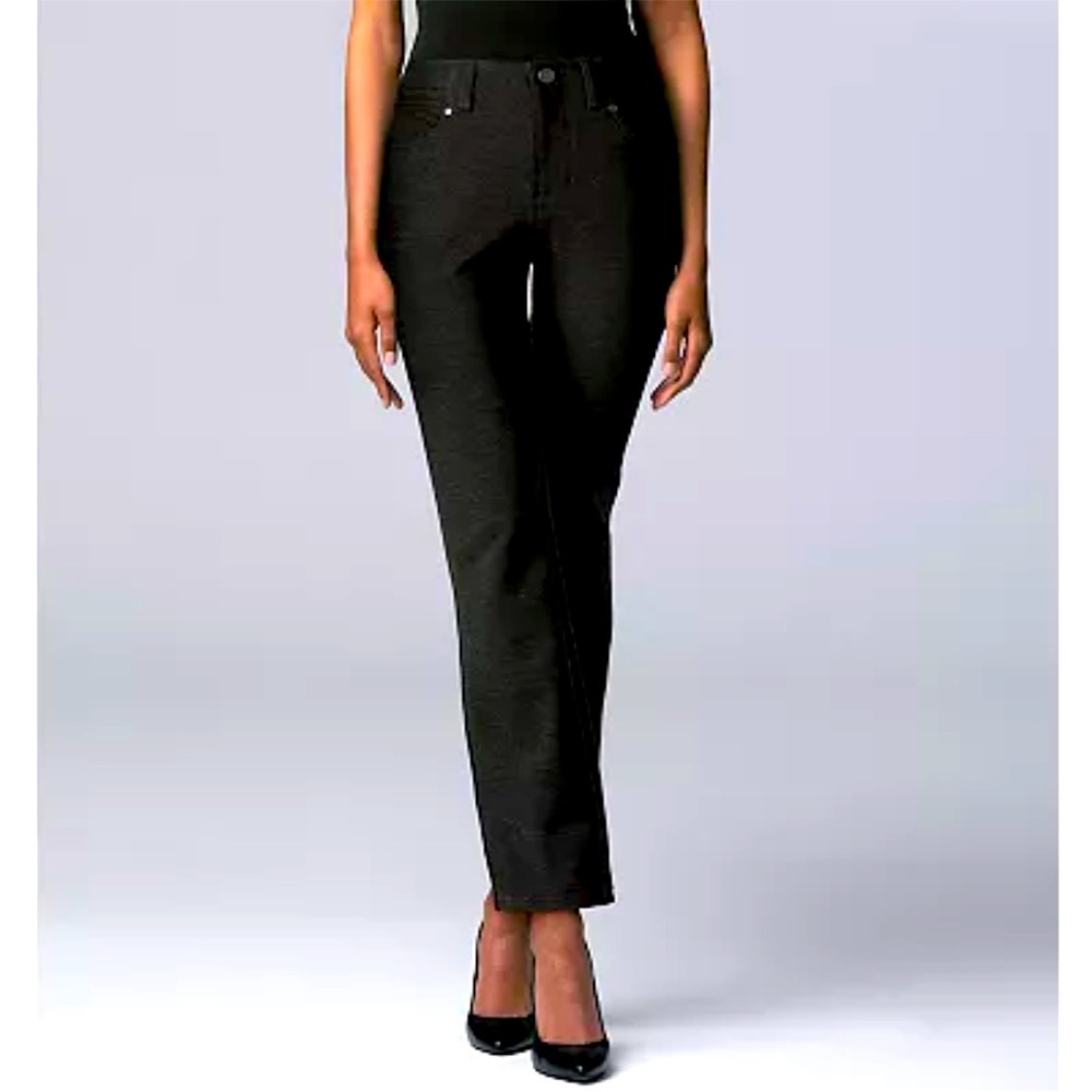 Simply Vera Wang High-Rise Ponte Bootcut Pants, Dark Grey, Women X-Large (16/18)